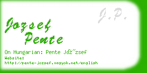 jozsef pente business card